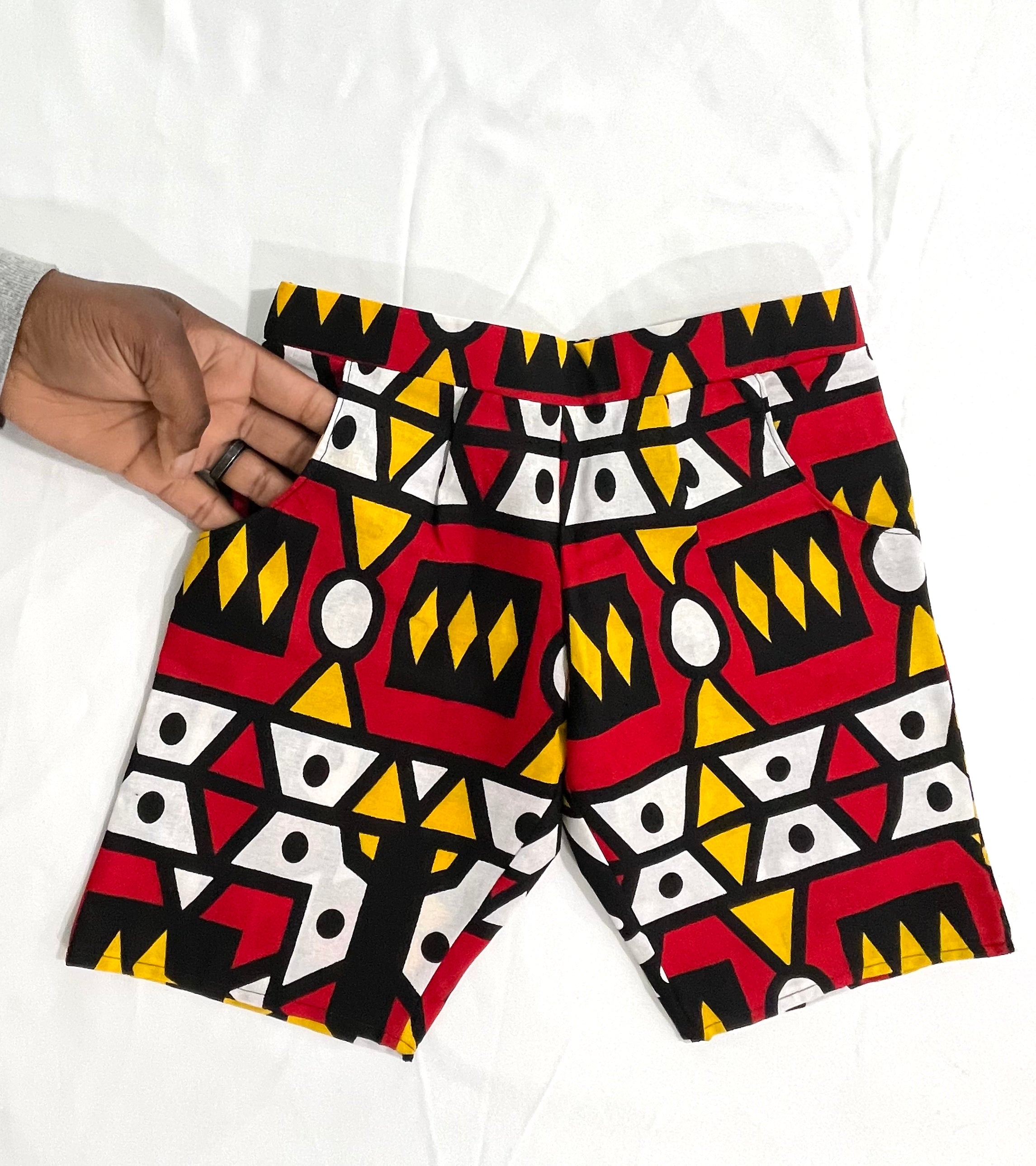 African print bermuda shorts for kids