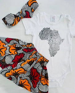 African print ankara skirt and t-shirt set