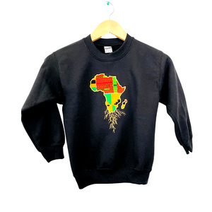 African sweatshirt and pants outfit