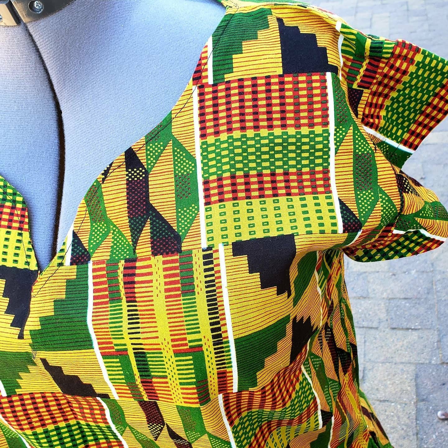 African Print Top for women, Ankara summer top, Plus size African print top, Kente fabric top