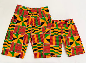 Shorts in African print ankara and matching tshirt